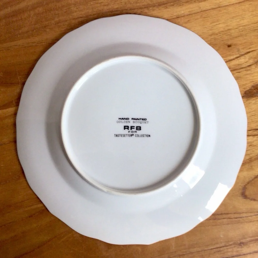 Vintage RFB for Tastesetter Golden Bouquet Plates - Set of 2